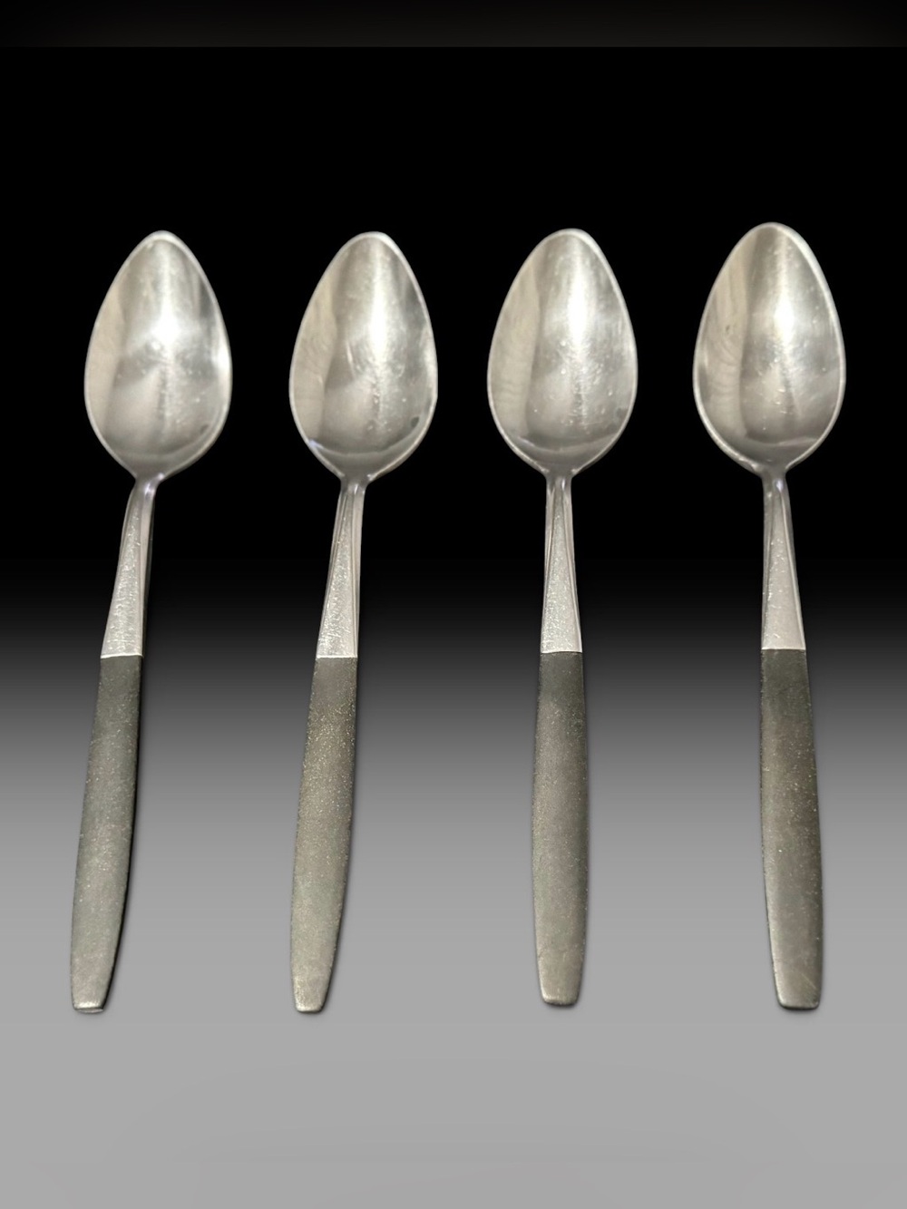 The Kingston Stainless Japan 4 Piece Tea Spoon Set with a sleek Mid-Century Mode